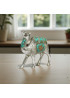 Верблюд металл с инкрустацией зеленый (12см)