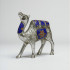 Верблюд металл с инкрустацией синий (12см)