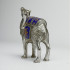 Верблюд металл с инкрустацией синий (12см)