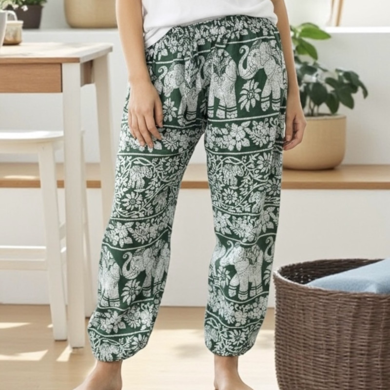 Штаны индийские легкие зеленые