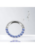 Кольцо-кликер Premium CHPG #39BL титан (1.2mm*6mm)синие камни
