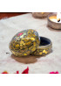 Шкатулка с камнями коричневая (d=40mm) индийская