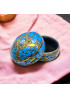 Шкатулка с камнями синяя (d=70mm) индийская