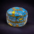 Шкатулка с камнями синяя (d=70mm) индийская
