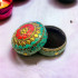 Шкатулка с камнями лазурная (d=40mm) индийская