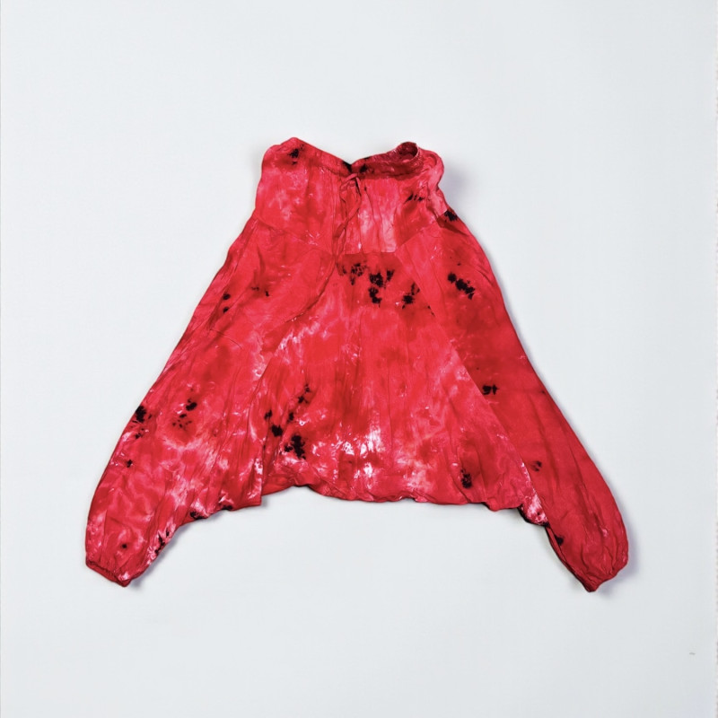 Штаны индийские легкие тай-дай красные