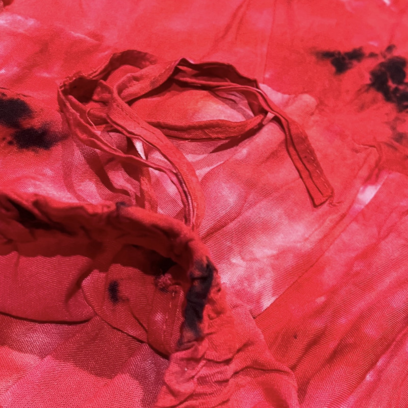 Штаны индийские легкие тай-дай красные