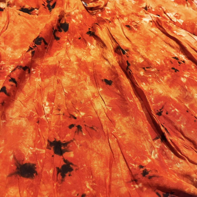 Штаны индийские легкие тай-дай оранжевые