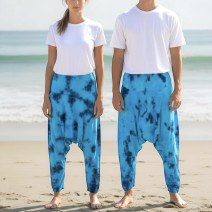 Штаны индийские легкие тай-дай бирюзовые Штаны индийские легкие тай-дай бирюзовые