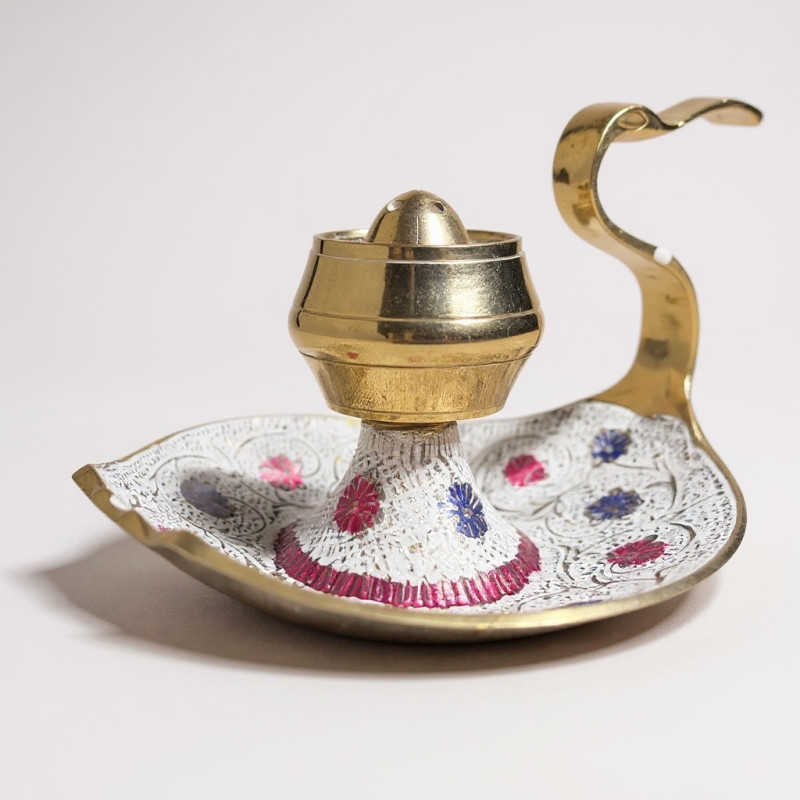 Подставка для благовоний латунная роспись