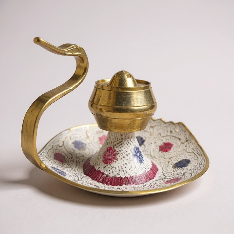 Подставка для благовоний латунная роспись