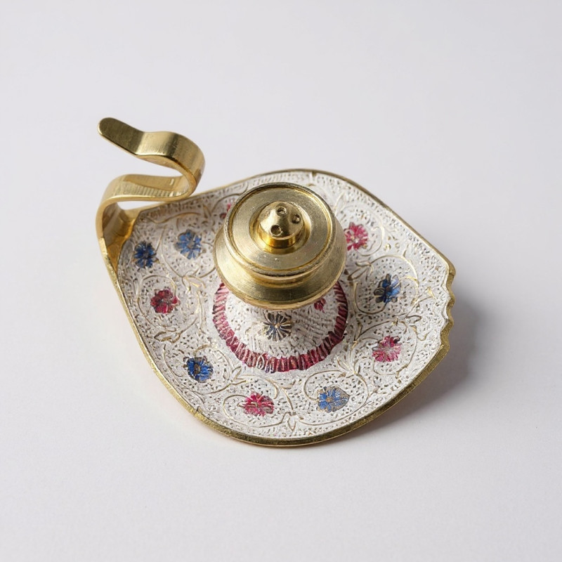 Подставка для благовоний латунная роспись