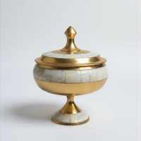 Ваза латунь с перламутром для фруктов