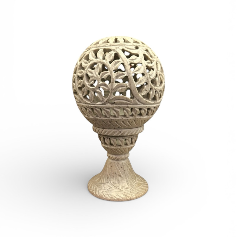 Подсвечник резной камень высокий