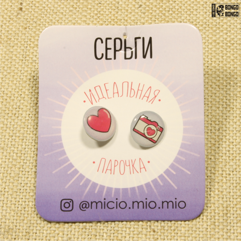 Серьги идеальная пара «фотик»