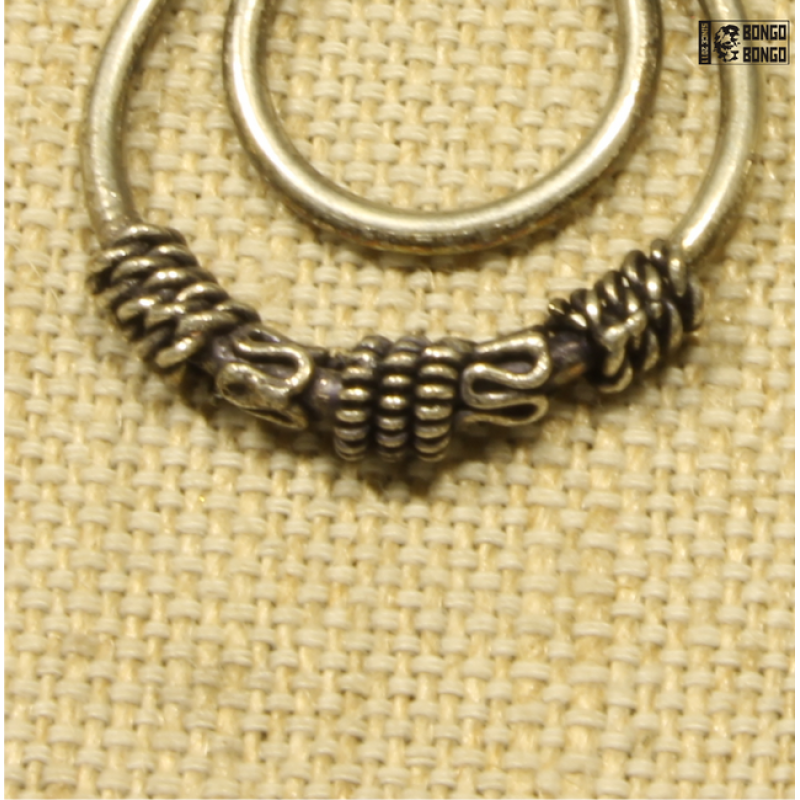 Серьги кольца Индия массив